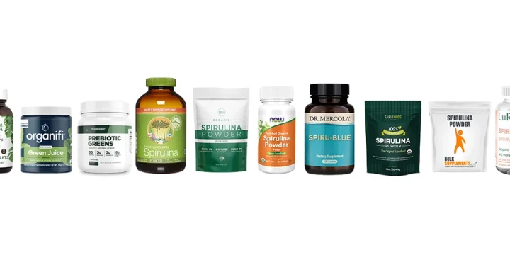 A line up of best Spirulina supplements