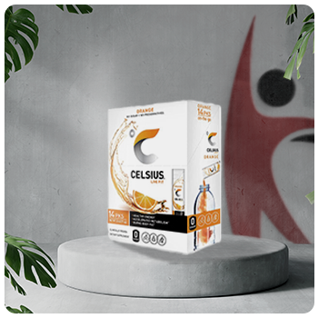 CELSIUS Orange On-the-Go Powder Stick Packs supplement product