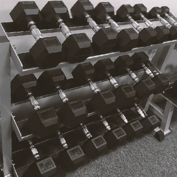 CTA of IRON COMPANY Body-Solid 3-Tier Dumbbell Rack