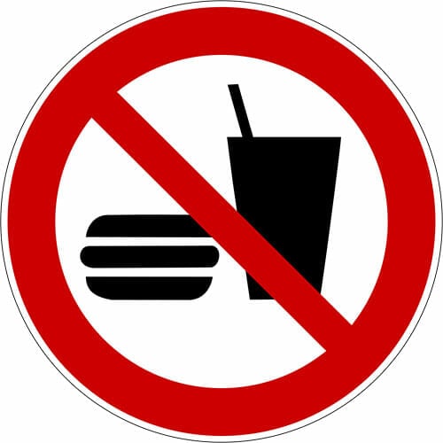 no-food-allowed sign